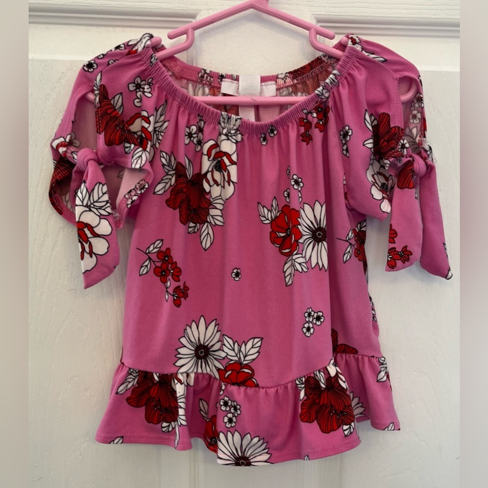Girls Floral Top Size 4, Like New